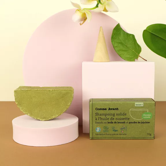 Shampoing Solide Cheveux Colorés à l'Huile De Brocoli - Comme Avant