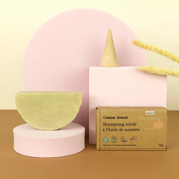 Shampoing Solide Naturel À L'Huile De Noisette - Comme Avant