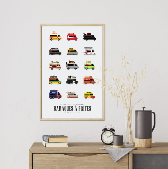 Affiche collector Famous Baraques A Frites