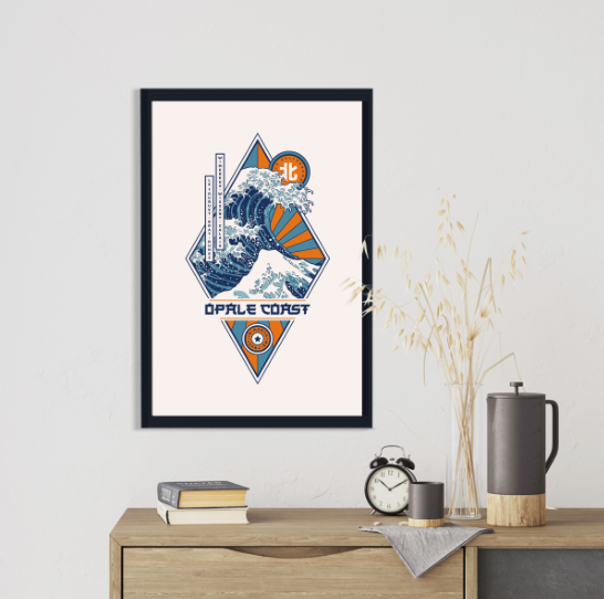 Affiche collector Hokusai - Opale Coast