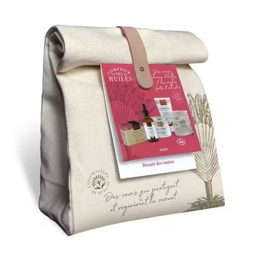Coffret fête des mères bio - Beauté des mains - Gommage / Crème / Huile / Savon