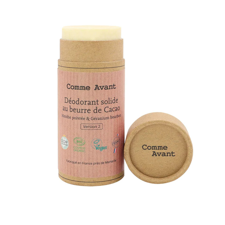 Déodorant Naturel Solide Géranium Bourbon &amp; Menthe Poivrée - Comme Avant
