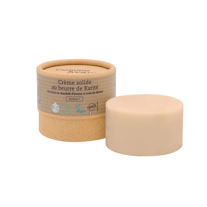Crème Solide Bio Naturelle À L'Arnica Et À La Rose De Damas - Comme Avant