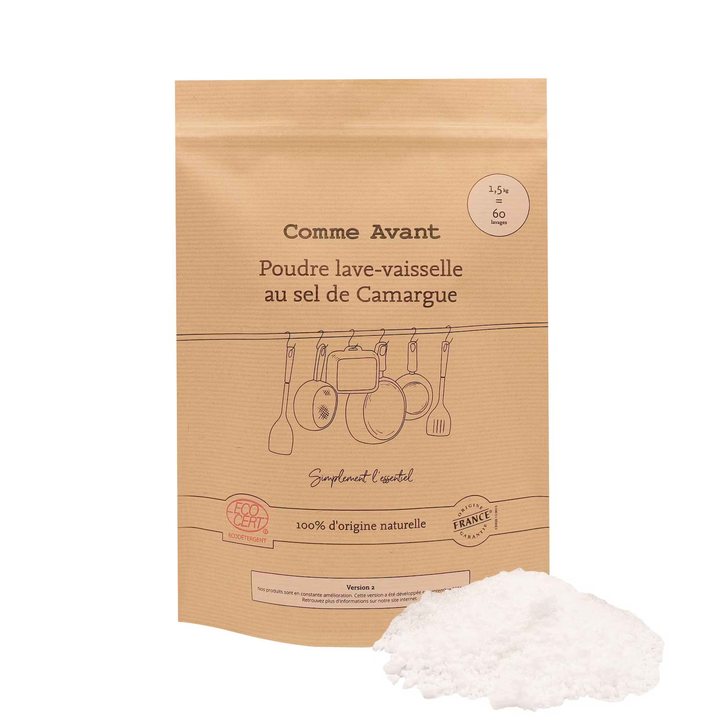 Poudre Lave-Vaisselle Naturelle Au Sel De Camargue Comme Avant