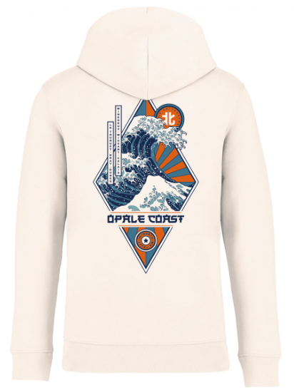 Sweat-shirt mixte Hokusai - Côte d'Opale T.L