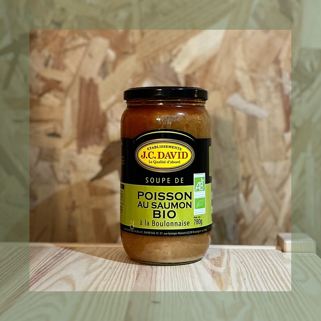 Soupe de poisson au saumon bio - JC David