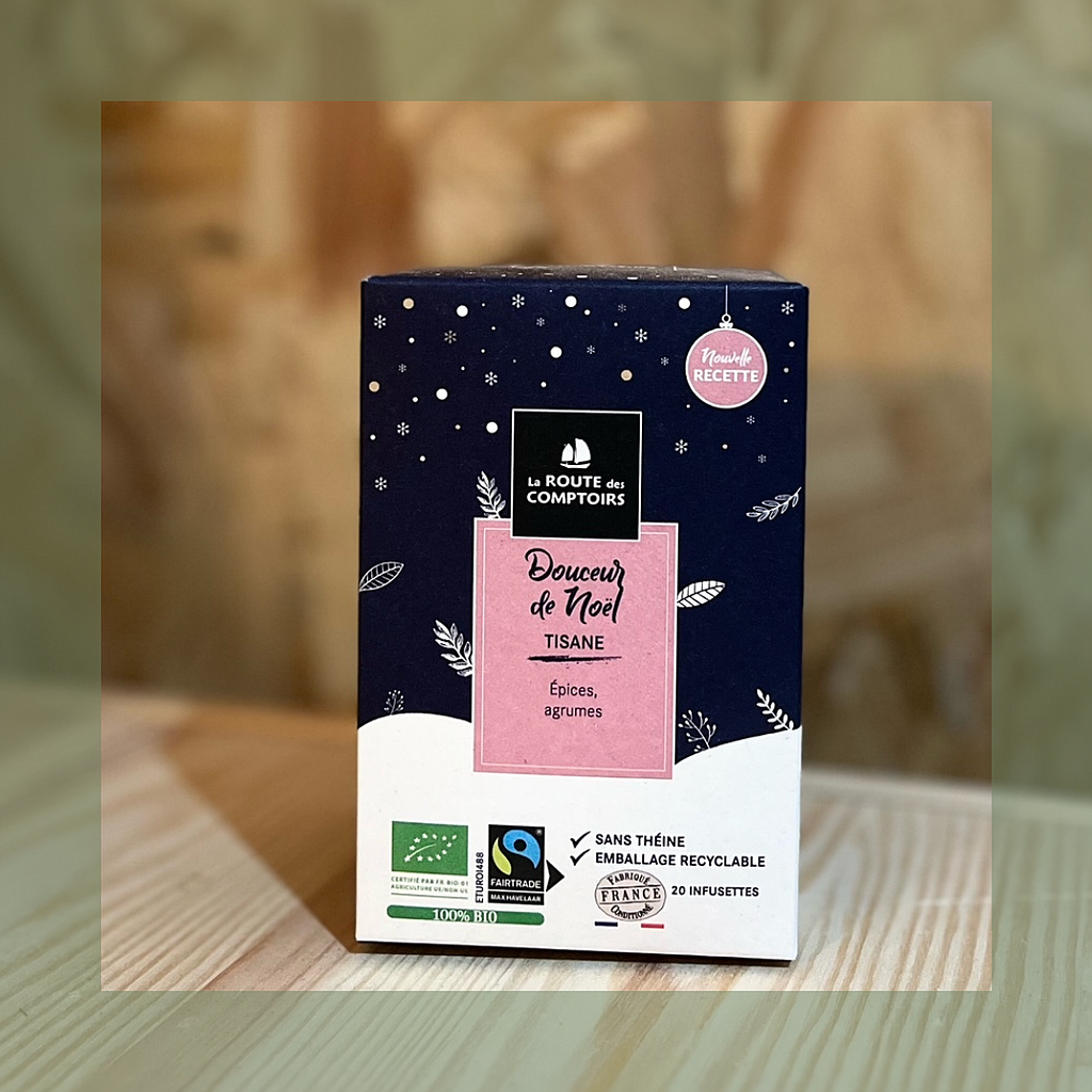 Tisane douceur de Noël infusettes bio - La route des comptoirs