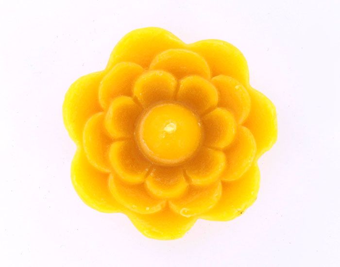 Bougie fleur en cire d'abeille - Ecodis