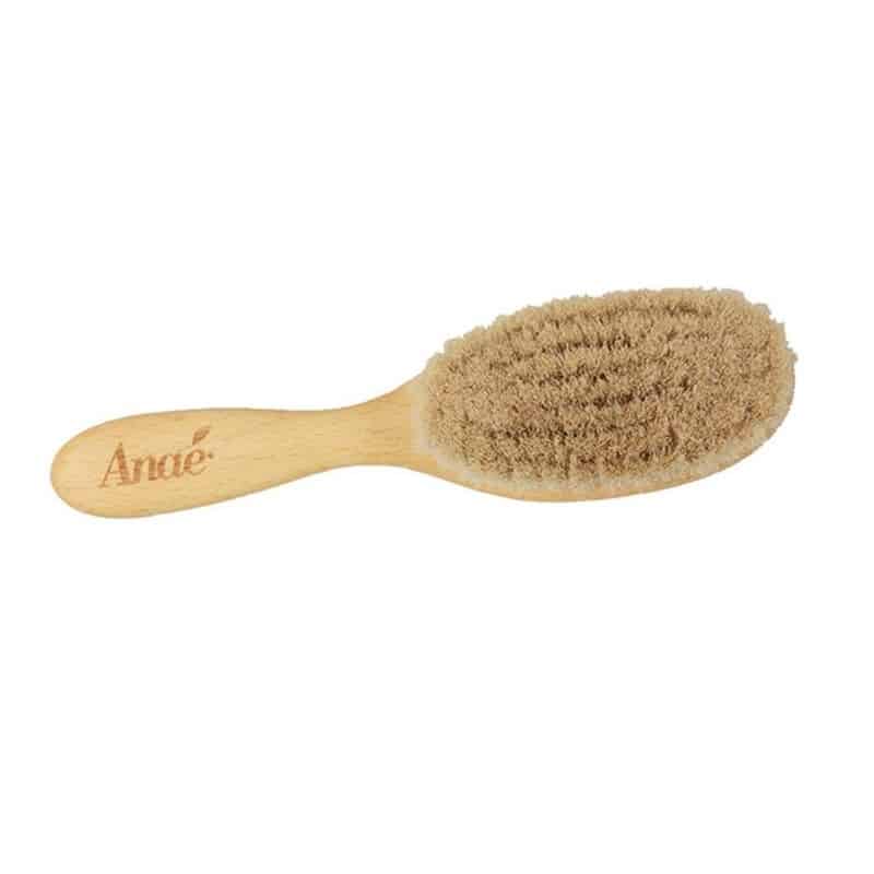 Brosse Bébé Grand Manche- Hêtre Ciré Et Poil De Chèvre