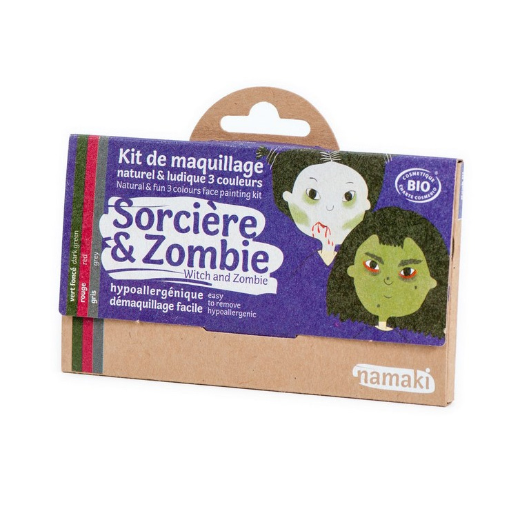 Kit De Maquillage 3 Couleurs Sorcière Et Zombie