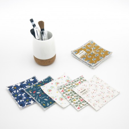 Lot De 5 Carrés Démaquillants En Coton