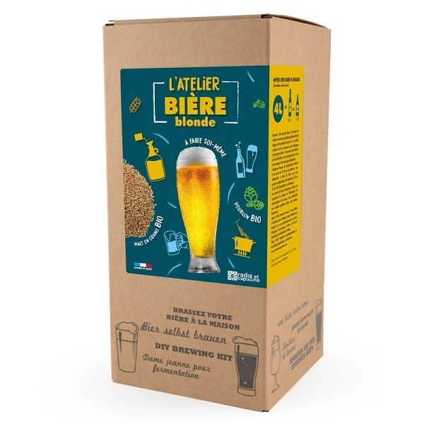 Coffret Brassage Bière Blonde 5L Malt Bio À Concasser