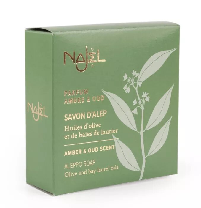 Savon d'Alep premium ambre et oud 150g - Najel