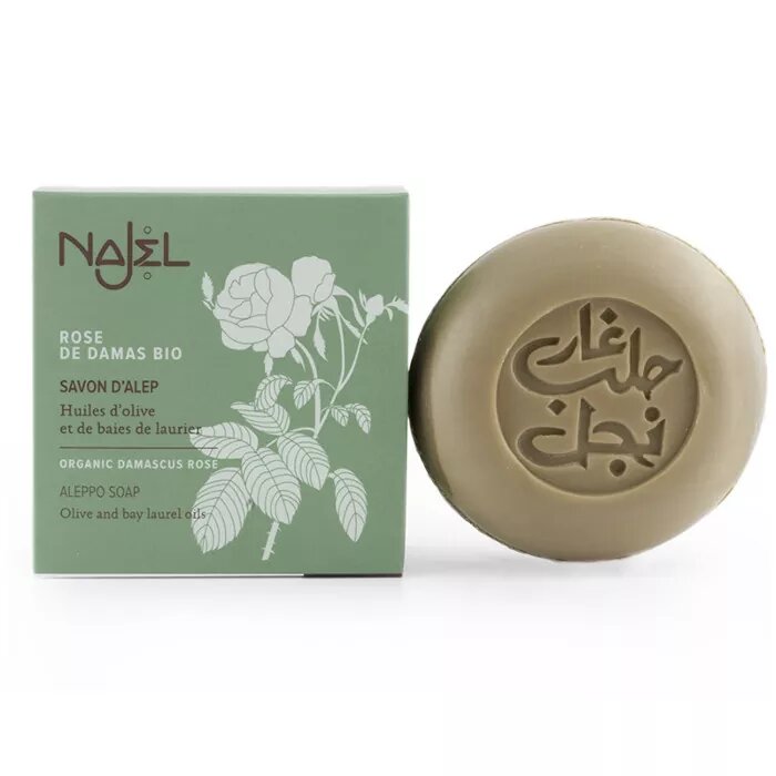 Savon D'Alep À La Rose De Damas Bio 100G