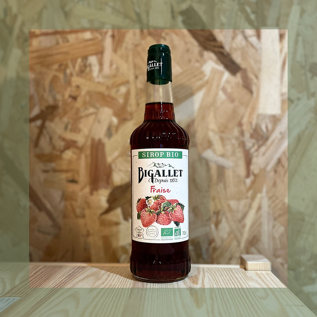 Bouteille 70Cl Sirop Fraise Bio