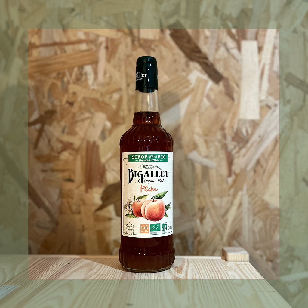 Bouteille 70Cl Sirop Pêche Bio