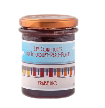 Confiture de fraise 220g bio - Les confitures du Touquet