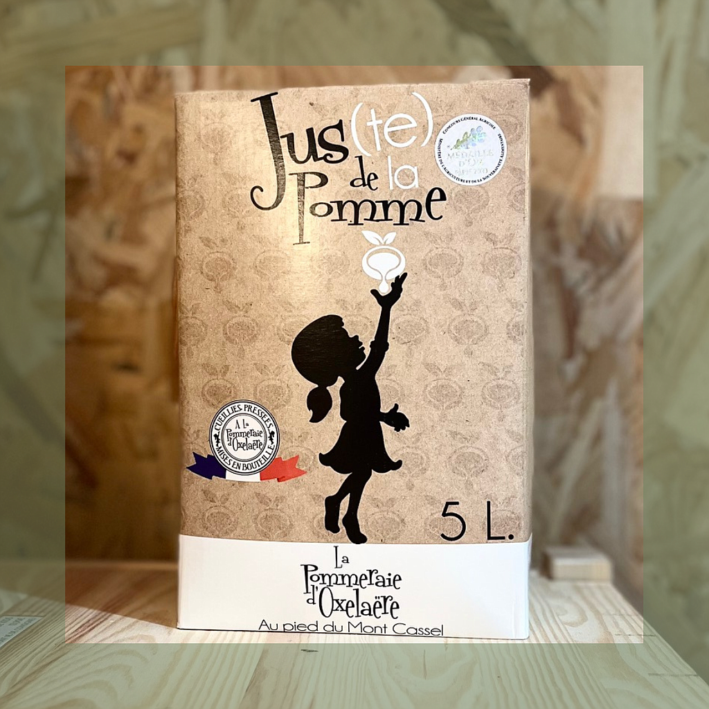 Jus de pomme cubi 5L - La pommeraie d'Oxelaëre