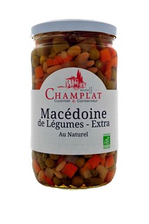 Macédoine de légumes extra au naturel 445g (Poids Net Égoutté) bio - Champlat