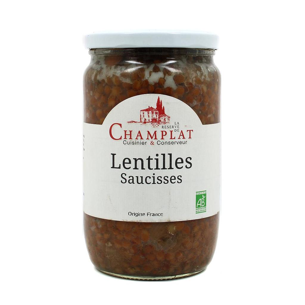 Lentilles Saucisses  Bio 650g