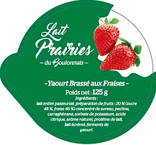 Yaourt Fraise - Lait prairies du boulonnais