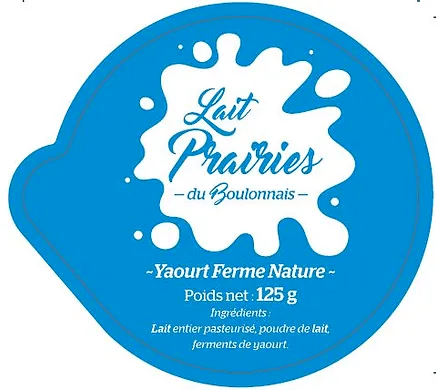 Yaourt Nature Ferme - Lait prairies du boulonnais