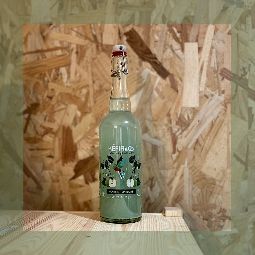 Kéfir De Fruits Pomme Spiruline Bio 75Cl