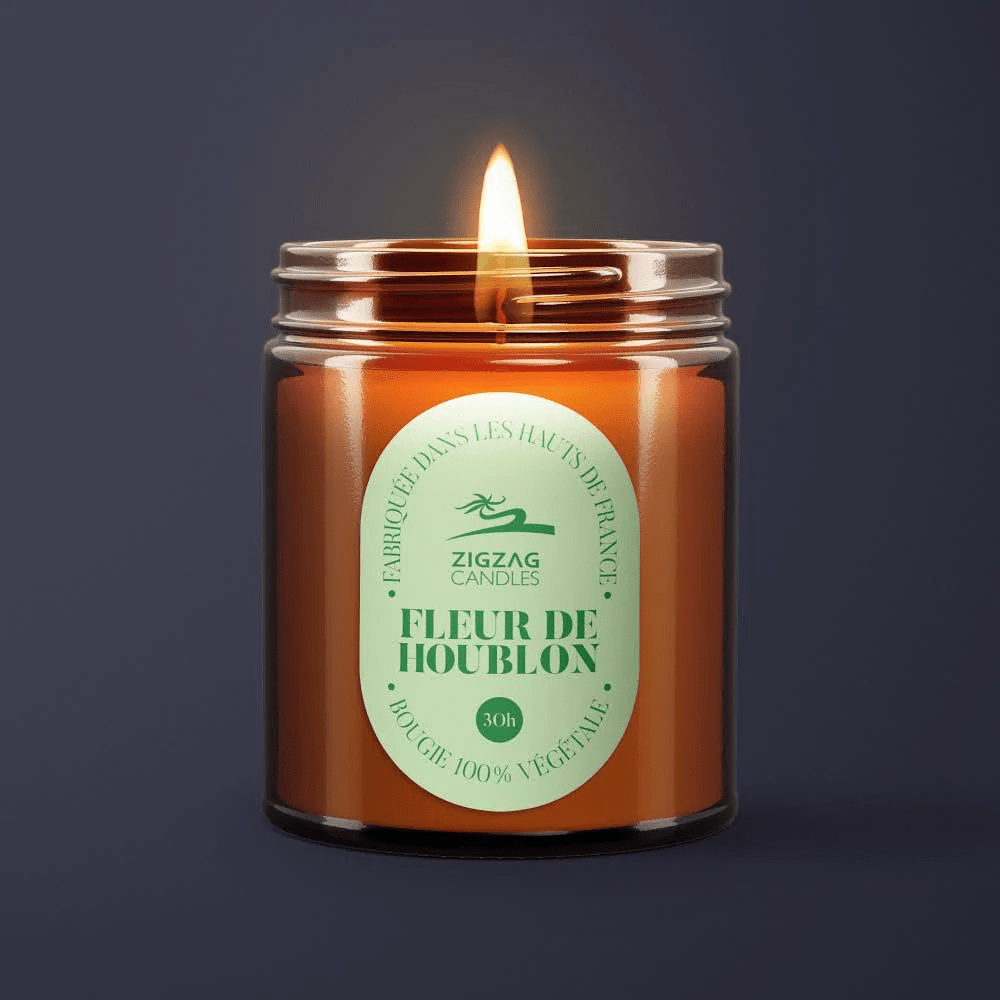 Bougie fleur de houblon - Zigzag