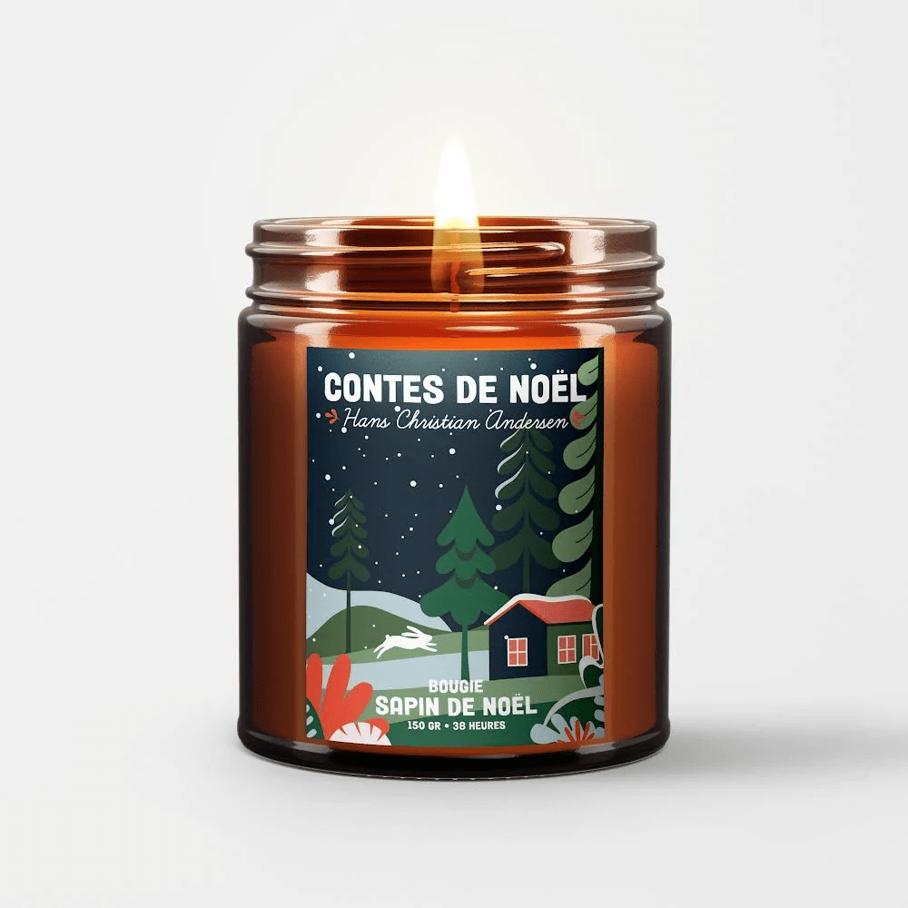Bougie contes de noël le sapin Christian Andersen - Zigzag