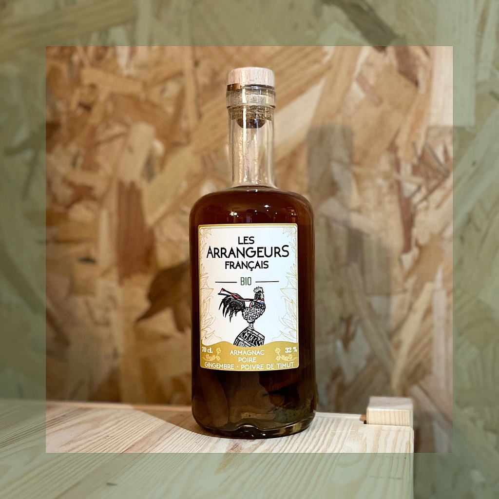Armagnac arrangé AOC bio - poire, gingembre, poivre de Timut