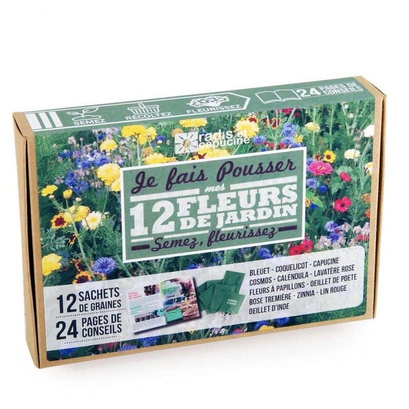 Coffret 12 sachets légumes insolites - Radis &amp; capucine