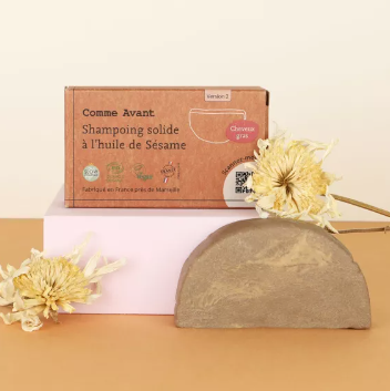 Shampoing Solide Cheveux Gras à l'Huile De Sésame - Comme avant
