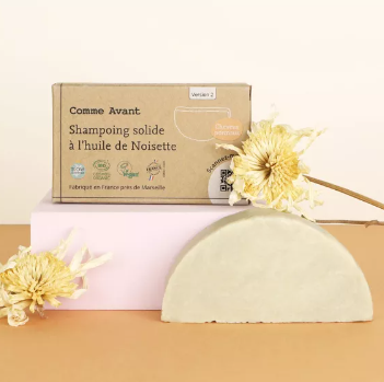 Shampoing Solide Naturel À L'Huile De Noisette - Comme Avant