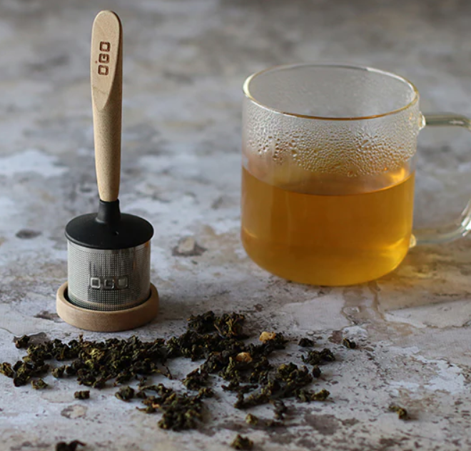Infuseur à thé oscar en acacia et inox - Ogo