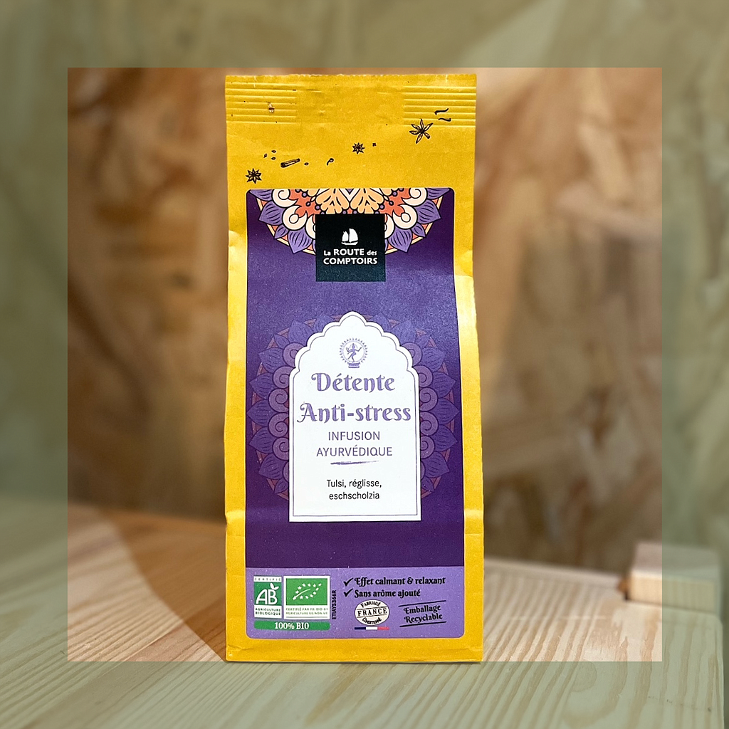 Infusion Ayurvédique Détente Anti-Stress Bio 70G