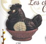 Sujet Poule assise chocolat noir bio