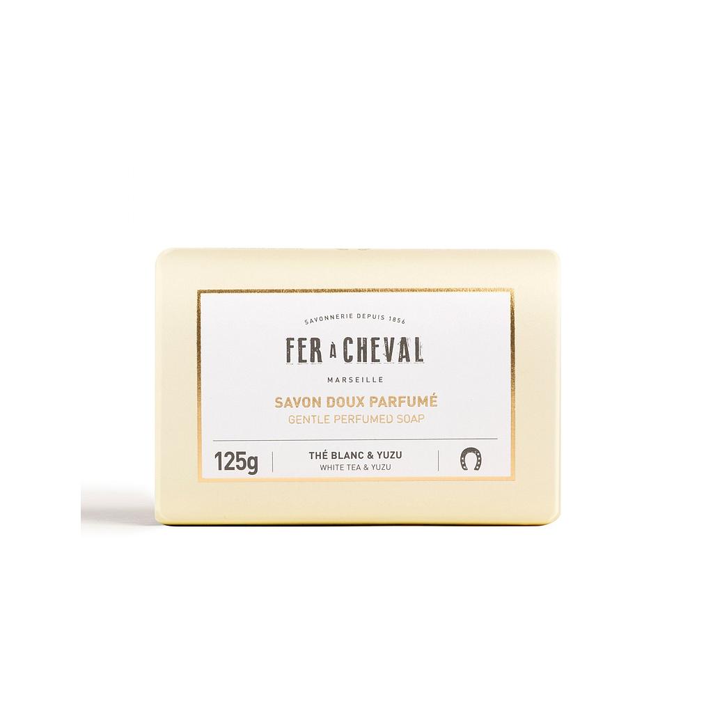Savon doux parfumé thé blanc &amp; yuzu 125g - Fer à cheval