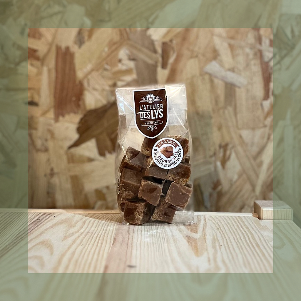 Caramel Fondant Au Beurre Salé Aux Brisures De Spéculoos - L'atelier des Lys